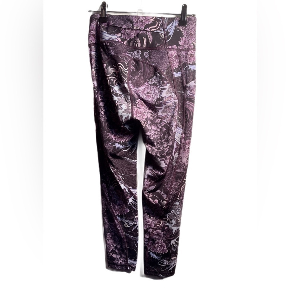 Lululemon Time To Sweat Crop Memoir Multi Purple Athletic Yoga Run leggings 4 - Picture 3 of 3